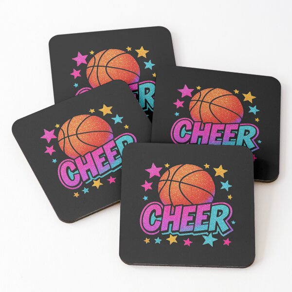 Item preview, Cheer Basketball Glitter Star Rainbow Typography designed and sold by tharika wiangkal.