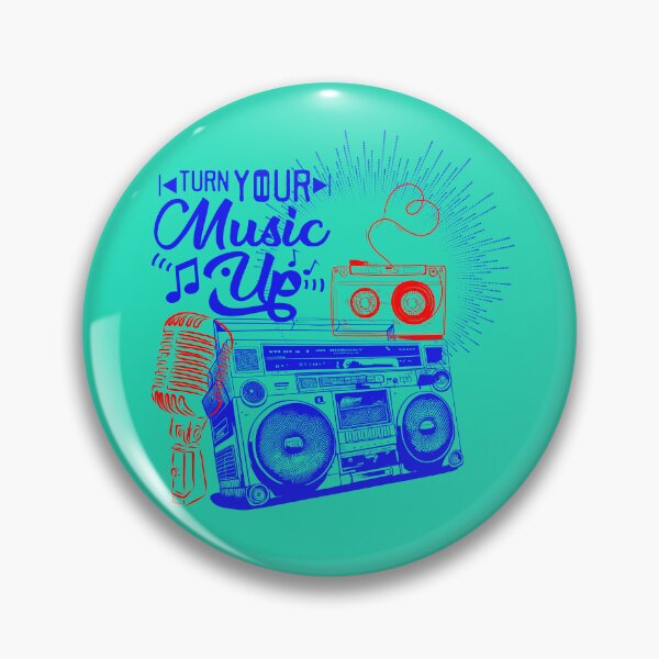 Item preview, Turn Your Music Up: Retro Boombox & Cassette Tape Design designed and sold by Akarshani  Rumeshika.