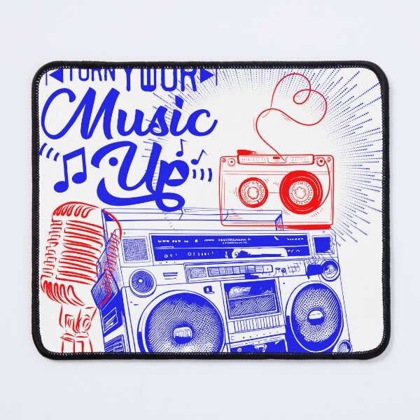 Item preview, Turn Your Music Up: Retro Boombox & Cassette Tape Design designed and sold by Akarshani Rumeshika.