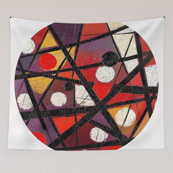 Item preview, circles lines abstract round colorful design designed and sold by SmashingDeals.