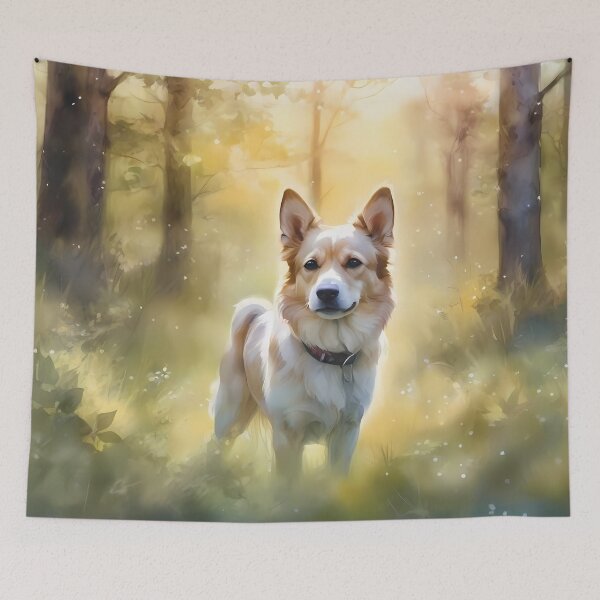 Item preview, Faithful Dog in Forest designed and sold by CalmnessbyChoice.
