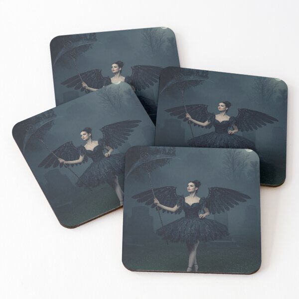 Artikelvorschau, Schwarzer Schwan, geflügelte gotische Ballerina, Spitzen-Sensenmann entworfen und verkauft von Creativity Meets Healing.