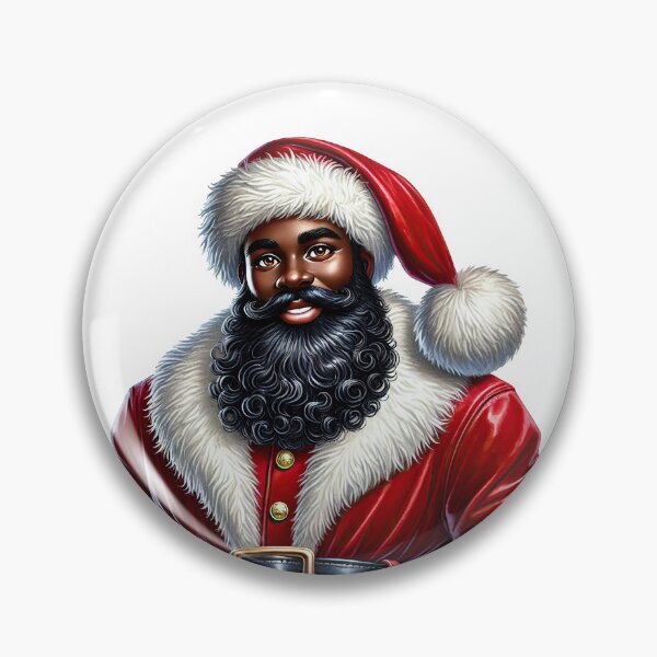 Item preview, Handsome Black Santa Portrait | Christmas Art designed and sold by Lulunza.
