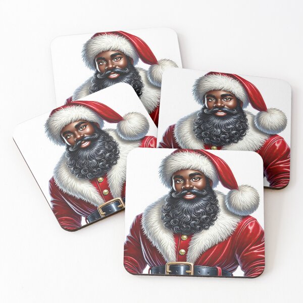 Item preview, Handsome Black Santa Portrait | Christmas Art designed and sold by Lulunza.