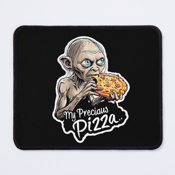 Item preview, Gollum Eating Pizza — “My Precious Pizza” LOTR Funny Design designed and sold by SleekLineSketches.