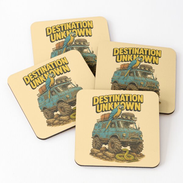 Item preview, Destination Unknown Off-Road Adventure Van – Vintage Design designed and sold by InkSplash77.