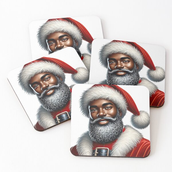 Item preview, Stylish African American Santa | Christmas Season Art designed and sold by Lulunza.