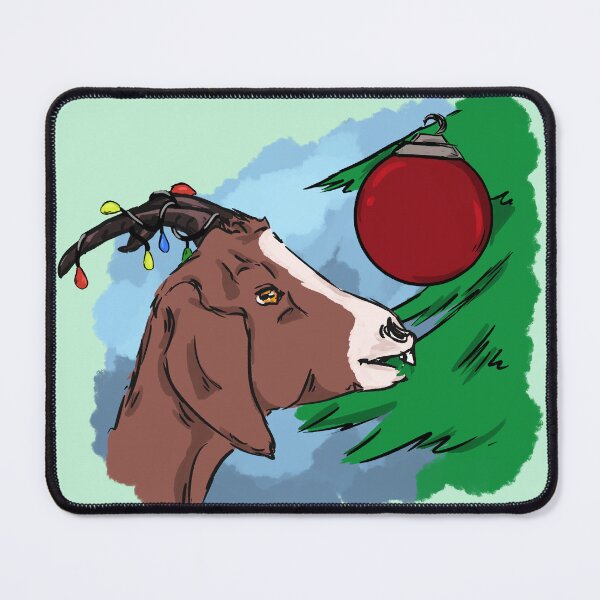 Item preview, Goat and Christmas Tree designed and sold by Antiope33.