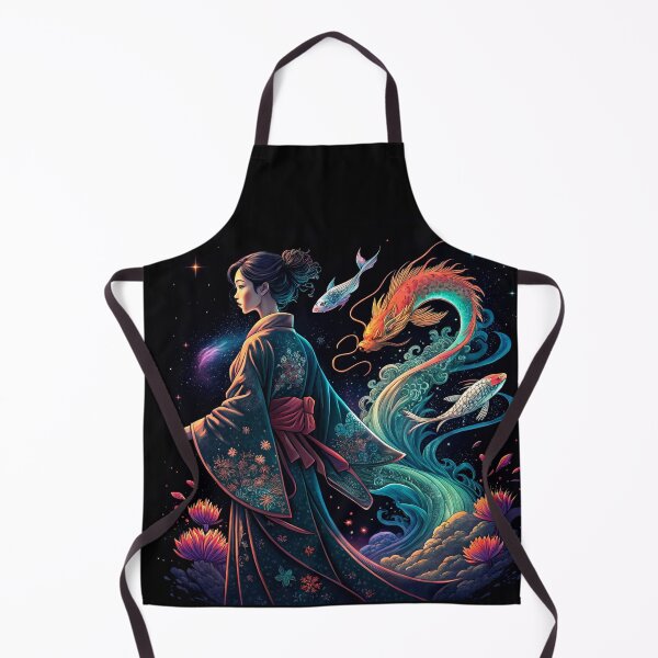 Item preview, Japanese woman with dragon and koi designed and sold by Talpha.