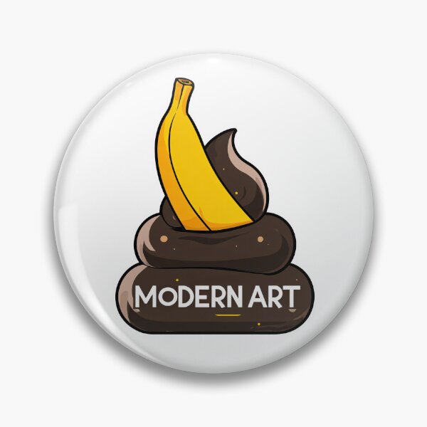 Item preview, Stuck Banana in Poop — “Modern Art” Funny Cartoon Design designed and sold by SleekLineSketches.