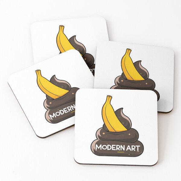 Item preview, Stuck Banana in Poop — “Modern Art” Funny Cartoon Design designed and sold by SleekLineSketches.