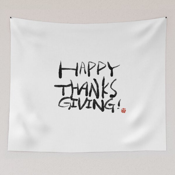 Item preview, Happy Thanksgiving! Festive Brush Script Calligraphy designed and sold by Red Onion.
