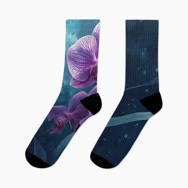 Item preview, Purple Orchid Blossoms Under Night Sky designed and sold by LakLuxe studio .