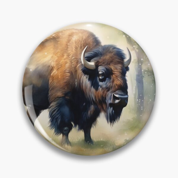 Item preview, Old Bison in Forest designed and sold by CalmnessbyChoice.