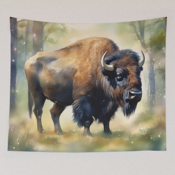 Item preview, Old Bison in Forest designed and sold by CalmnessbyChoice.