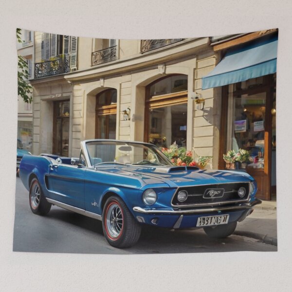 Item preview, Blue Spirit, 1965 Ford Mustang Cruising Through the Coastal Town designed and sold by BlareBlare.