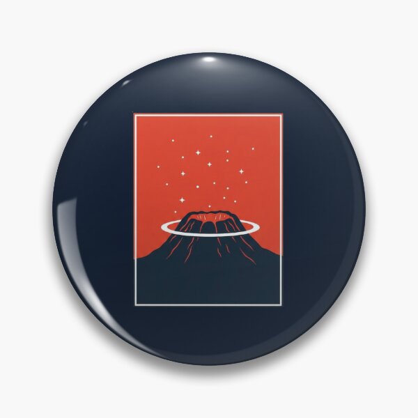 Artikelvorschau, Kosmischer Vulkan – Minimalistisches Retro-Sci-Fi-Bergdesign entworfen und verkauft von NoctaHike.