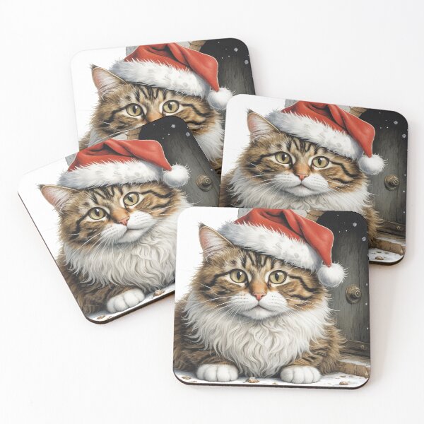 Item preview, chubby Christmas cat designed and sold by Talpha.