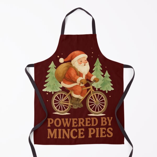Item preview, Powered by Mince Pies – Festive Santa Cycling Design designed and sold by Tender Flower Clothing.