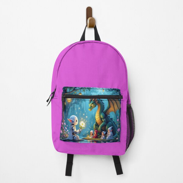 Item preview, Kindness Beyond Worlds – Robot & Dragon in Magical Forest of Empathy and Light designed and sold by FotoworldEdel.