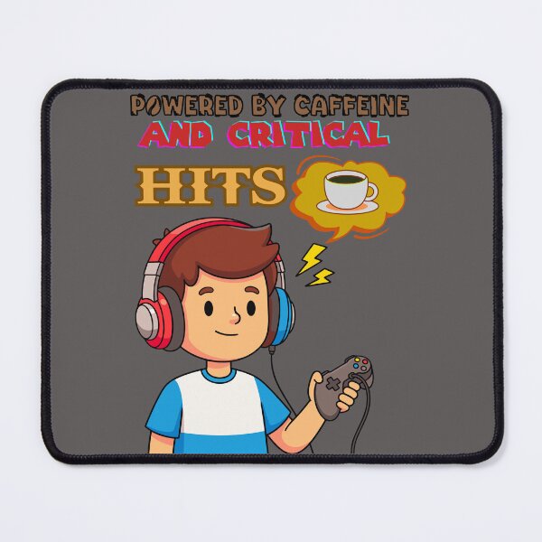 Item preview, Powered By Caffeine and Critical Hits designed and sold by RonPaulHappyGamer.