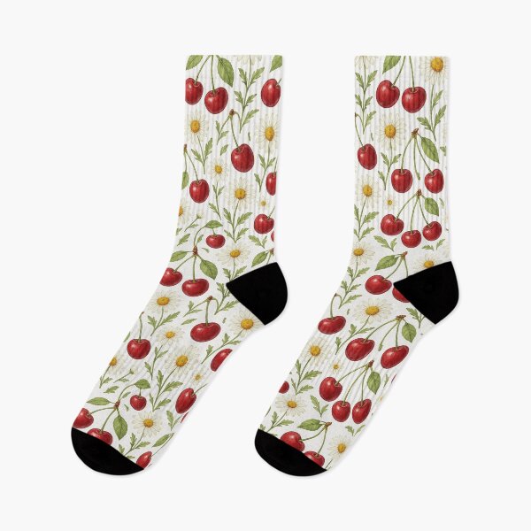 Item preview, Cherry & Chamomile Floral Pattern designed and sold by MiLaKK.