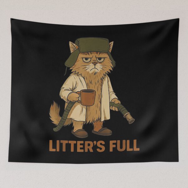 Item preview, Litter’s Full Funny Cat Lovers Christmas Xmas, Litter's Full Christmas Vacation Cat, Litters Full Cat, Funny Christmas Cat designed and sold by jimfarrepo.