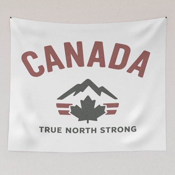 Item preview, True North Strong – Vintage Canada Mountain & Maple Leaf Heritage Design designed and sold by MelissaNadia.