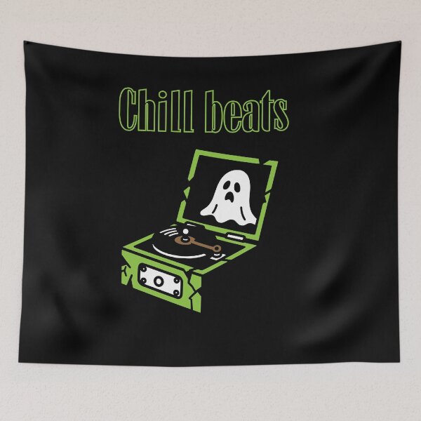 Item preview, Chill Beats in green Aesthetic Alternative Tshirt designed and sold by OldSkullDesigns.