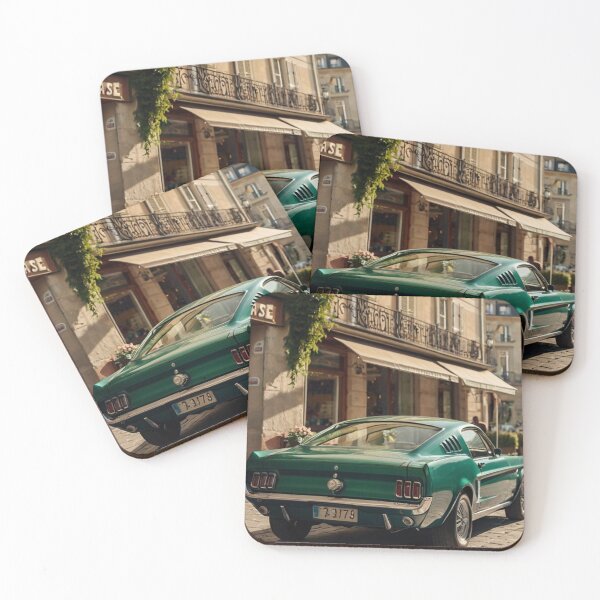 Item preview, Green Horizon, Vintage 1965 Ford Mustang on the Sunlit Boulevard designed and sold by BlareBlare.