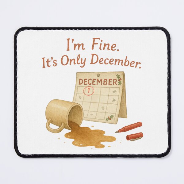 Item preview, I’m Fine. It’s Only December. | Funny Teacher Christmas Coffee Shirt designed and sold by Just You Tee | Say It Loud, Wear It Proud.
