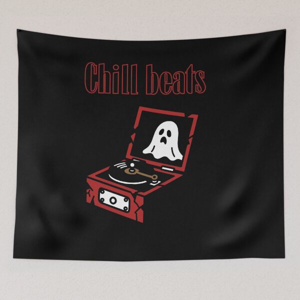 Item preview, Chill Beats in red Aesthetic Alternative Tshirt designed and sold by OldSkullDesigns.