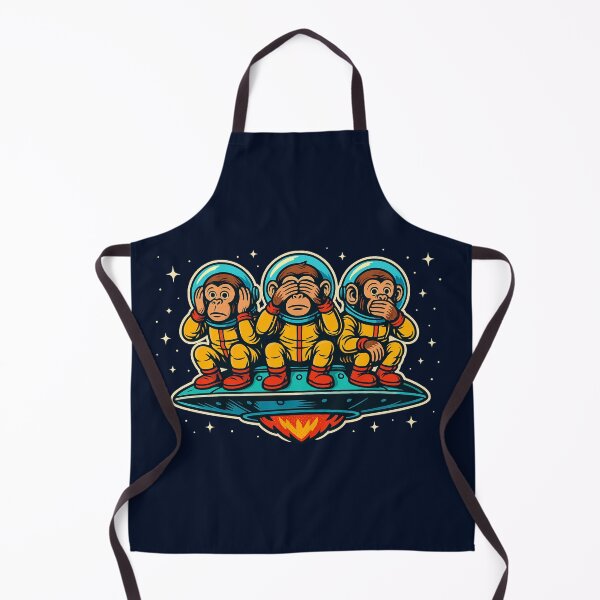 Item preview, Three Wise Monkeys in Space – Astronaut Art designed and sold by InkSplash77.