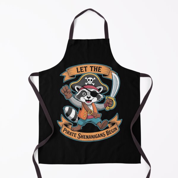 Item preview, Let The Pirate Shenanigans Begin Halloween Pirate Raccoon designed and sold by Veroniadic.