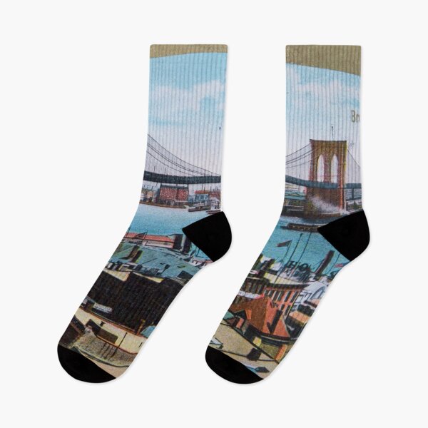 Item preview, Vintage postcard of the Brooklyn Bridge crossing over the East River circa 1900 designed and sold by Photopat.