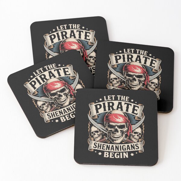 Item preview, Let The Pirate Shenanigans Begin Pirate Skull Skeleton  designed and sold by Veroniadic.