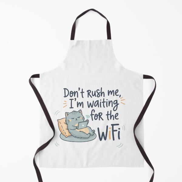 Item preview, Dont Rush Me Im Waiting for WiFi  Funny Cat Laptop Graphic PNG designed and sold by sicty09Design.