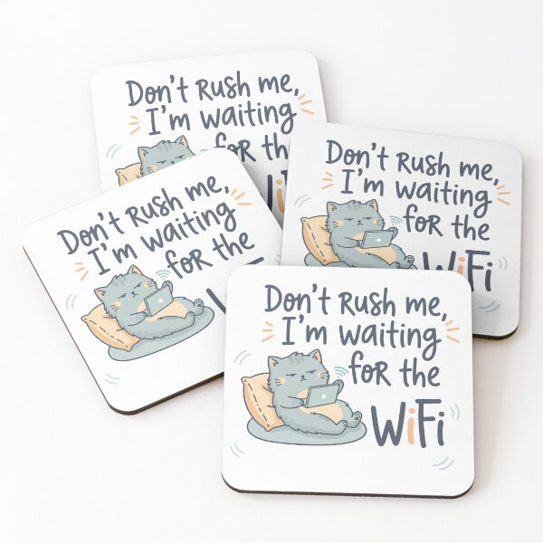 Item preview, Dont Rush Me Im Waiting for WiFi  Funny Cat Laptop Graphic PNG designed and sold by sicty09Design.