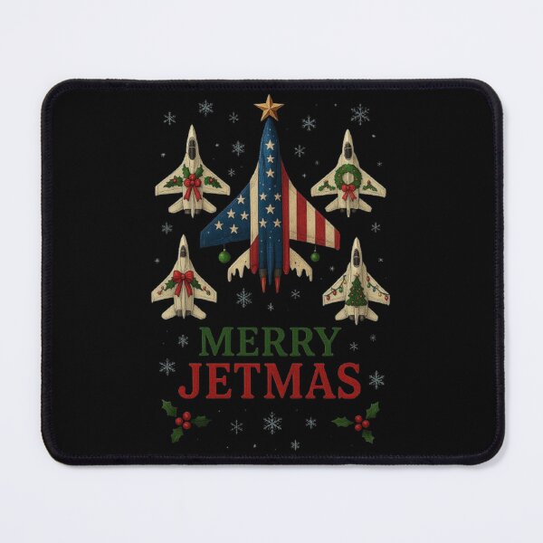 Item preview, Merry Jetmas Christmas Fighter Jet Art – Festive Military Aviation Holiday Design designed and sold by love3617.