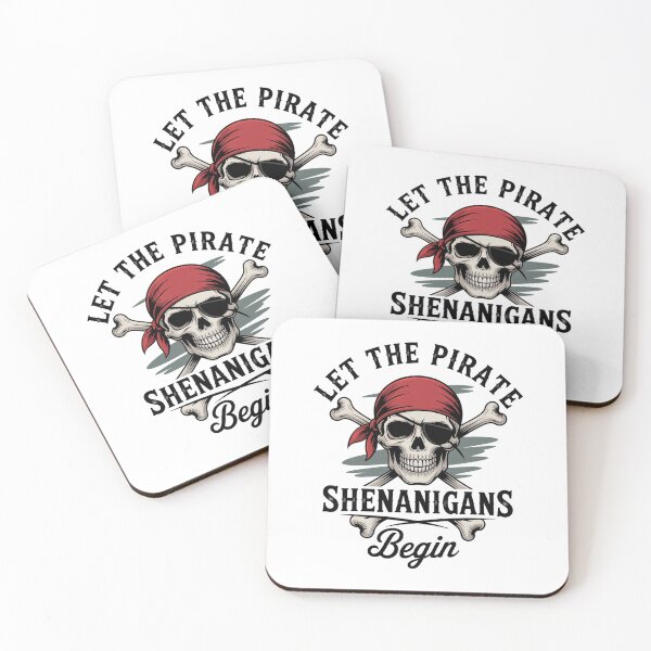 Item preview, Let The Pirate Shenanigans Begin Pirate Skull Skeleton designed and sold by Veroniadic.