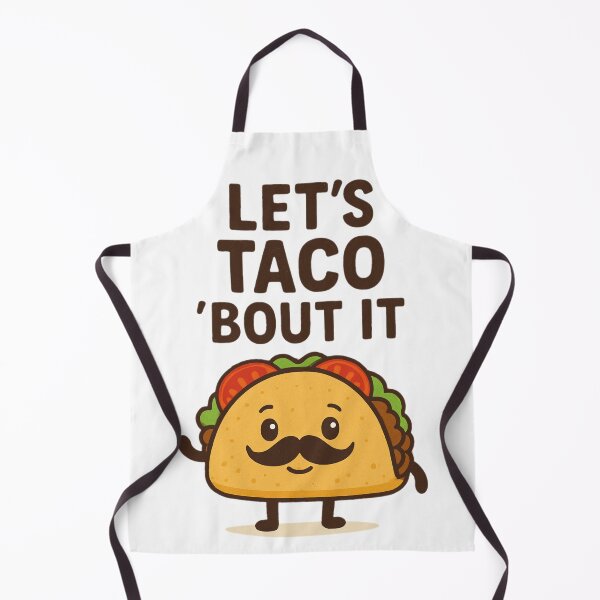 Item preview, Let’s Taco ’Bout It – Funny Taco with Mustache designed and sold by MythoWorldddd.