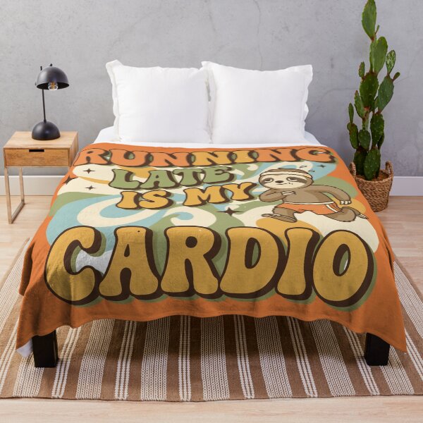 Item preview, Running Late Is My Cardio | Funny Sloth T-Shirt Design | Retro Groovy Workout Quote PNG designed and sold by sicty09Design.
