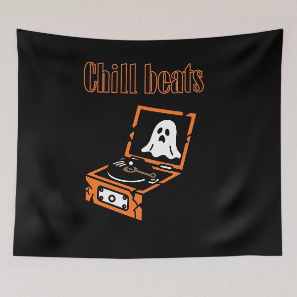Item preview, Chill Beats in orange 2 Aesthetic Alternative Tshirt designed and sold by OldSkullDesigns.