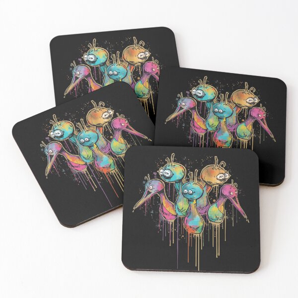 Item preview, Colorful Street Art Birds - Abstract Graffiti Design designed and sold by PLUSHIWORLDtm.