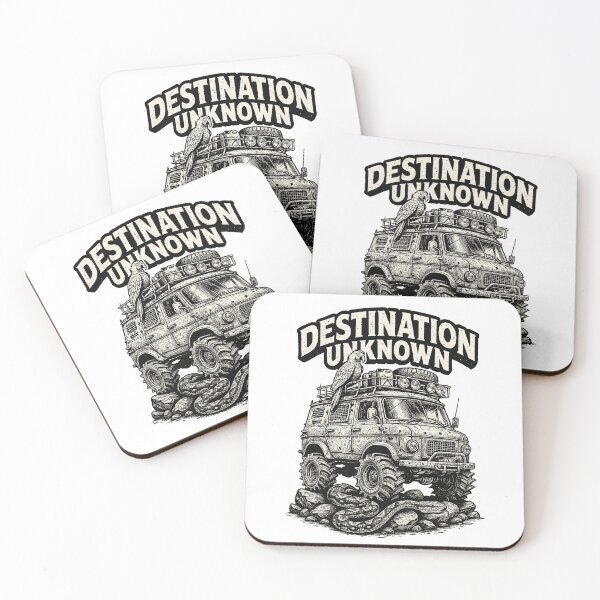 Item preview, Destination Unknown Off-Road Adventure Van – Vintage Ink T-Shirt Design designed and sold by InkSplash77.