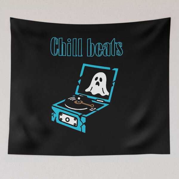 Item preview, Chill Beats in blue Aesthetic Alternative Tshirt designed and sold by OldSkullDesigns.