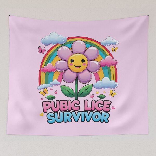 Item preview, Funny Embarrassing Inappropriate Meme Pubic Lice Survivor designed and sold by DesignsByAnett.