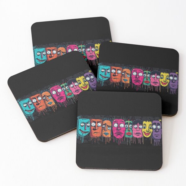Item preview, Colorful Graffiti Faces - Abstract Street Art Design designed and sold by PLUSHIWORLDtm.