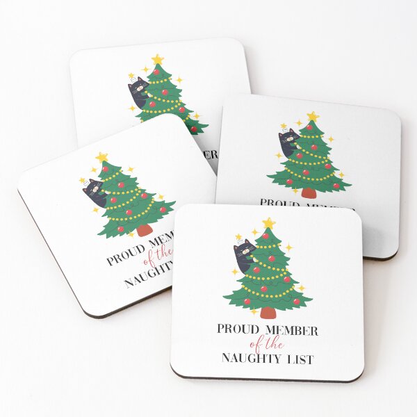Item preview, Proud Member Of The Naughty List Christmas Cat designed and sold by hiacynto.