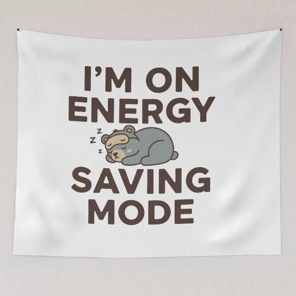 Item preview, Im On Energy Saving Mode  Funny Sleeping Bear T-Shirt Design  Lazy Day designed and sold by sicty09Design.